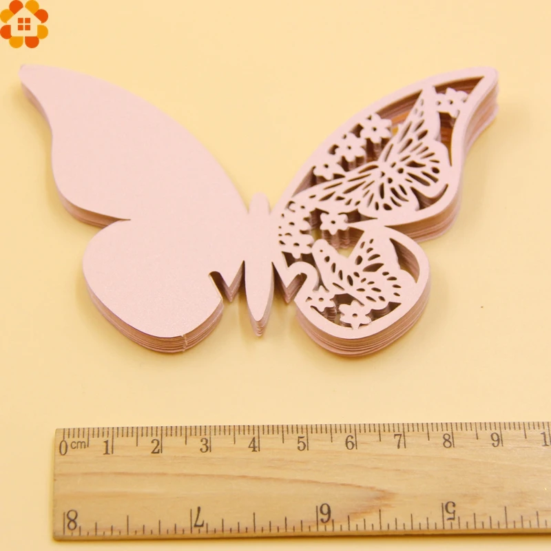 Новинка! 20 шт. милые бокалы с бабочками для вина бумажная карта свадебной