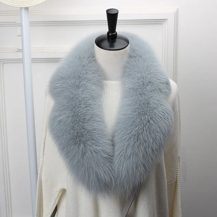 Fake collar of natural fox fur women winter big suit female fashion white scarf S801 |