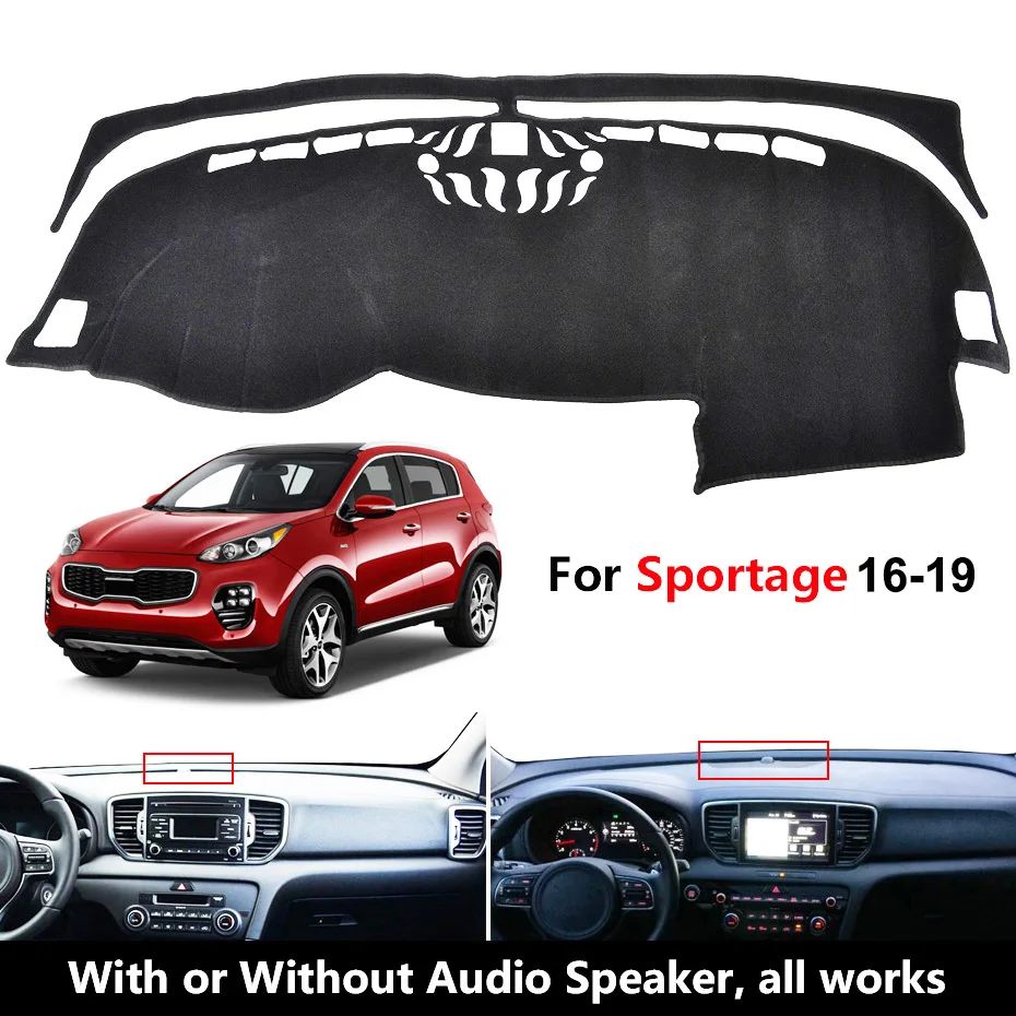 Sportage-LHD 16-19 Автомобильный коврик для приборной панели для Kia Sportage 2011 2012 2013 - Название цвета: Sportage-LHD 16-19