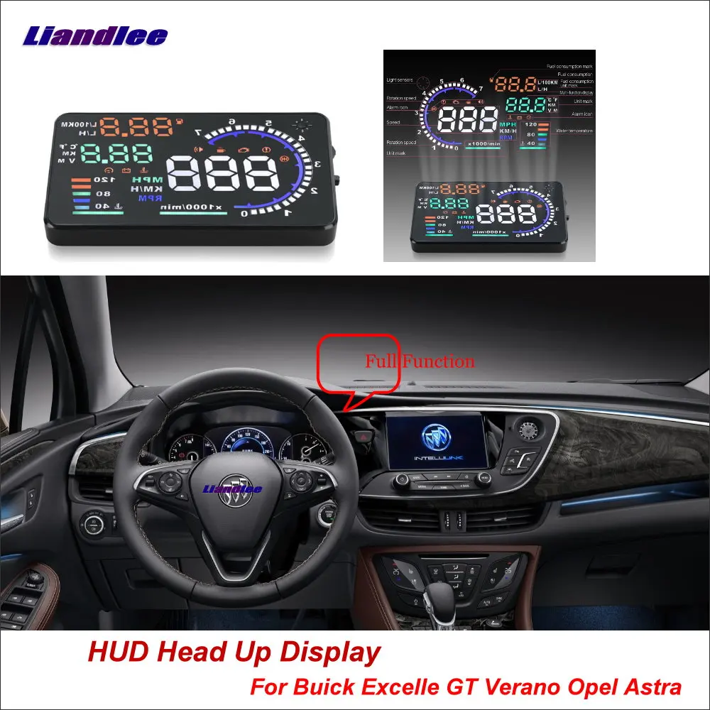 

Liandlee для Buick для Excelle GT Verano Opel Astra 2012-2018 безопасный экран для вождения автомобиля HUD Дисплей для лобового стекла