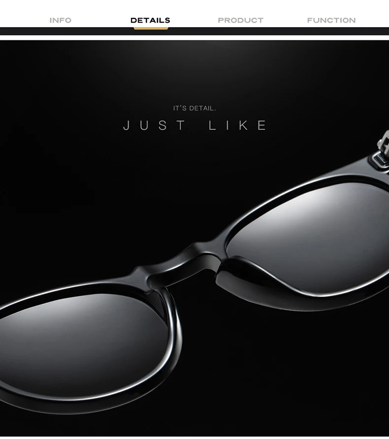 JackJad Fashion TR90 Frame Polarized Round Style Sunglasses Rivet Discolor Lens Brand Design Sun Glasses Oculos De Sol A576