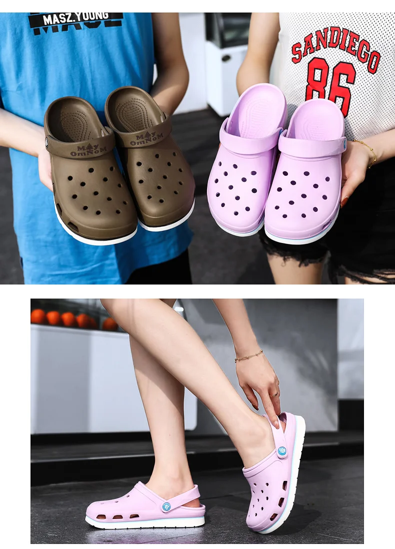 Мужская и женская обувь с перфорацией; Zapatos De Sandalias Hombre Sandles; мужские летние дышащие тапочки; обувь для работы в больничном стиле