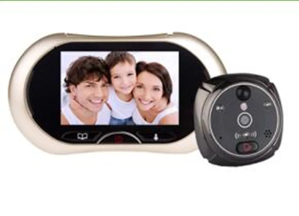 3.7 Inch 1MP HD Video Door Phone Can Leave Message Peephole Viewer