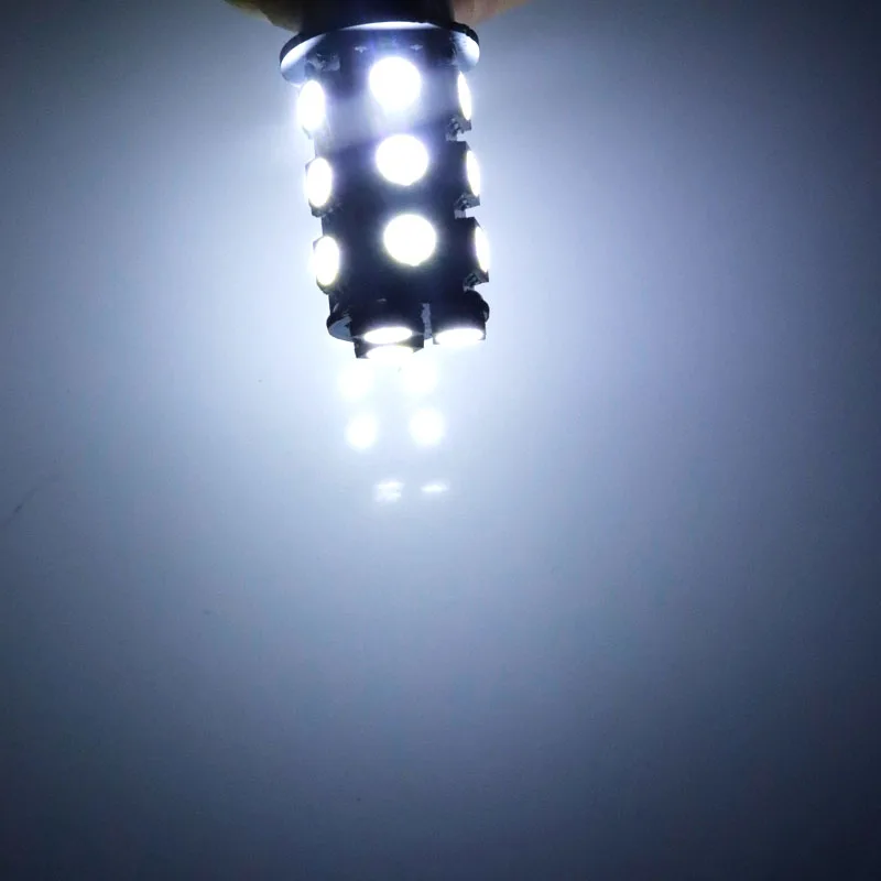 10pcs Turn Signal led T25 P27W 3156 18 SMD 5050 LED P27/7W 3157 3357 3457 4114 Bulb Red Brake light White Auto Reverse Lights - купить по