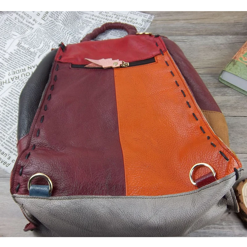 Новинка 2018 года повседневные женские рюкзаки ручной работы из натуральной кожи в