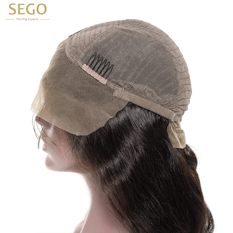 SEGO 13*4 волнистые человеческие парики для черных женщин 130% плотность натуральный