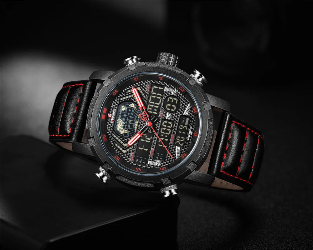 Часы наручные NAVIFORCE мужские спортивные брендовые Роскошные водонепроницаемые с