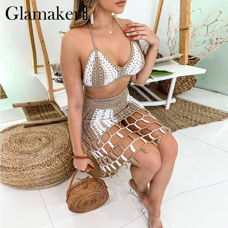 Женское облегающее платье на бретельках Glamaker летнее без черного цвета шнуровке с