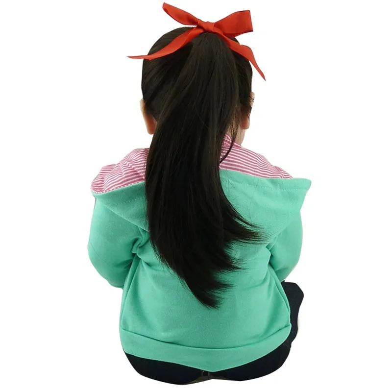 

forrsdor 60cm Hot Selling Lifelike Silica Girls with Soft Hair bebe reborn corpo de silicone inteiro realista, christmas gifts .