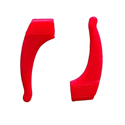 red Силиконовые дети очки уха ручка, Уха очки безопасно очки non-slip крюк, Безопасности очки храм замок - Цвет: red