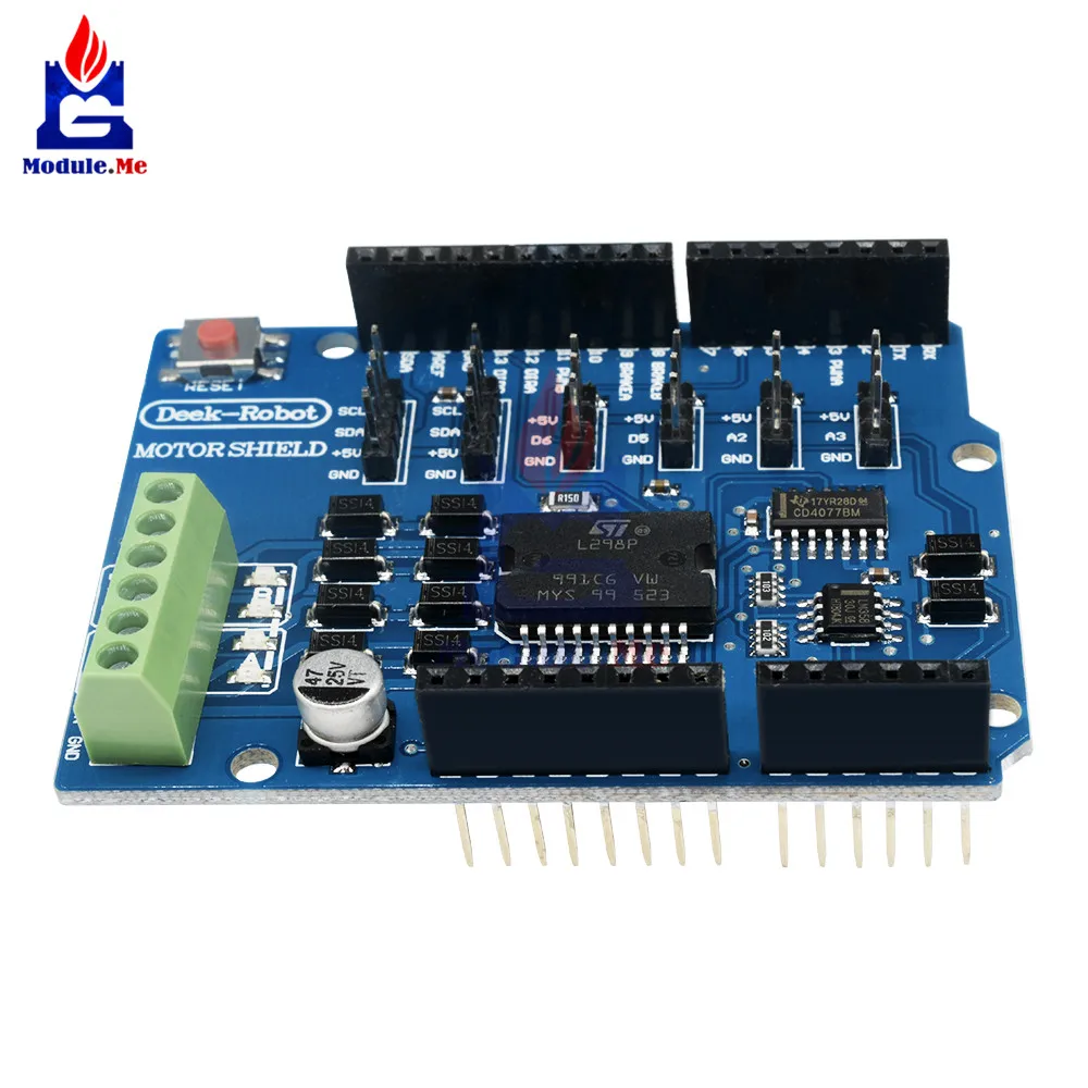 L298P L298 щит R3 драйвер двигателя постоянного тока Shiled плата для Arduino UNO модуль 2A двойной полный мост h-мост 2 пути реле 5 в 12 В