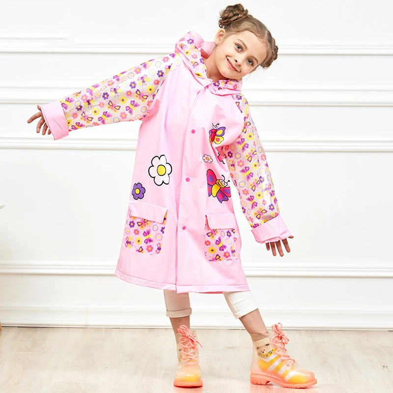 

Long Kids Cartoon Cute Raincoat Waterproof Outdoor Impermeable Poncho for Children Boy Girls Capa De Chuva Rain Coat 6YY354