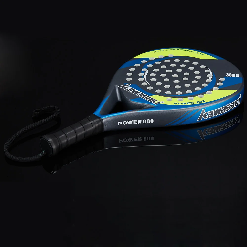 Kawasaki Padel Tennis Carbon Fiber Soft EVA Face Tennis Paddle Racquet Racket with Padle Bag Cover Power Beach Tennis Paddle