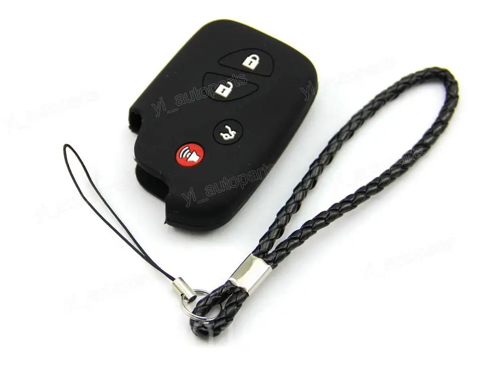 Black Silicone Protective Case Cover Holder Fit For Lexus RX350 RX450h GS350 GS450h CT200h ES350 Remote Smart Key 4 Buttons|4 hole button|lexus rx350