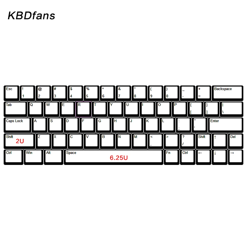Передняя/боковая печатная подсветка Keycaps gk 64 раскладка tranlucidus abs Keycaps|Клавиатуры| |