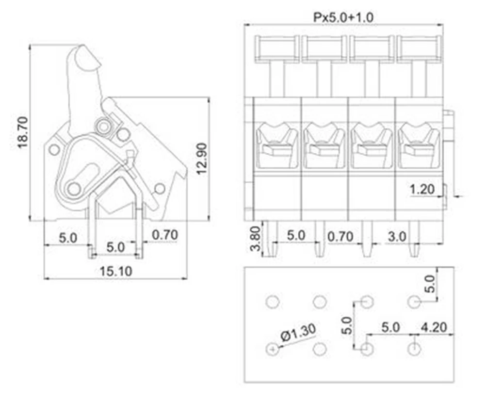 Клеммная колодка PCB Spring шаг 5 0 мм фотосессия IEC450V17A CE Rohs UL300V15A 28 12AWG|terminal block|block blockblock