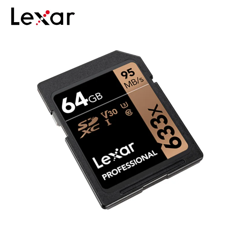Lexar 633x32 GB/64 GB Class10 SDHC/SDXC SD карты 128 ГБ 512 95 МБ/с. профессиональные карты памяти для цифровых зеркальных фотокамер/HD Камера