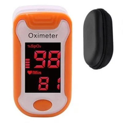 LED orange case Новинка! Пальчиковый пульсоксиметр, Пальчиковый пульсоксиметр, Пульсоксиметр для дома, семейный пульсоксиметр, пульсоксиметр, измеритель пульса, кислород в крови, CE светодиодный - Цвет: LED orange case