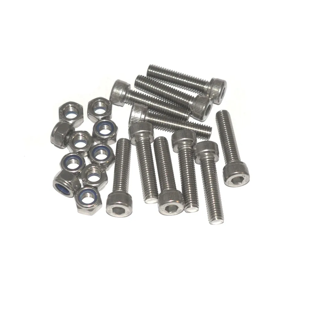 10 шт. винты с нейлоновой вставкой из нержавеющей стали|nylon screw|screw nut bolthex screw |