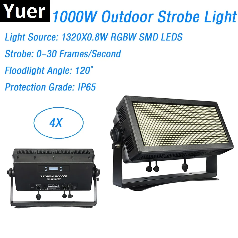 Светодиодный стробоскоп 4 в 1 Уличный настенный светильник ильник DMX 1000 Вт IP65 RGBW |