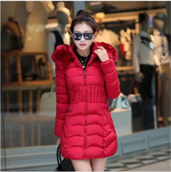 Для женщин зимнее пальто Мода 2017 г. тонкий короткий параграф куртка большой