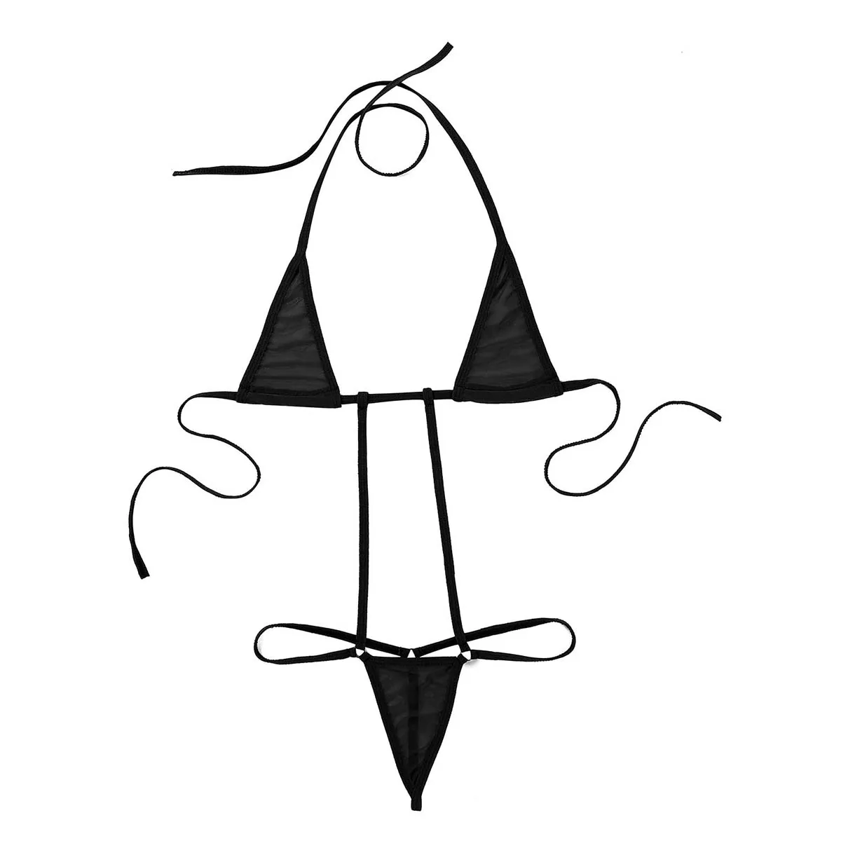 Стринги женские TiaoBug с открытой спиной и завязками на шее мини-бикини трусиками