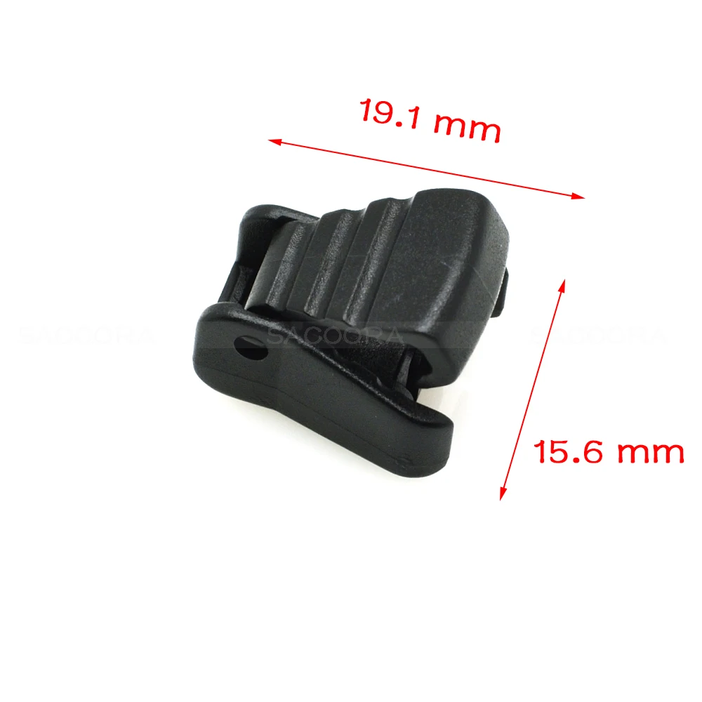 

100pcs/pack Plastic Cord Ends Zipper Pull Cord Lock Stopper For Paracord Sportswear Backpack Garment Black
