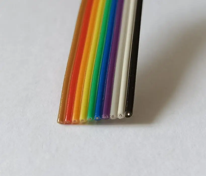 1,27 мм 10/14/16/20/26/34/40/50Pin цвет dupont параллельный плоский кабель провод 5 м/1 лот