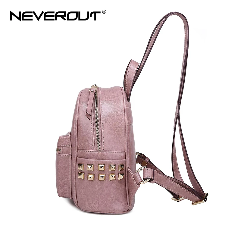 NEVEROUT новинка известный бренд Раздельный кожаный рюкзак Женские винтажные