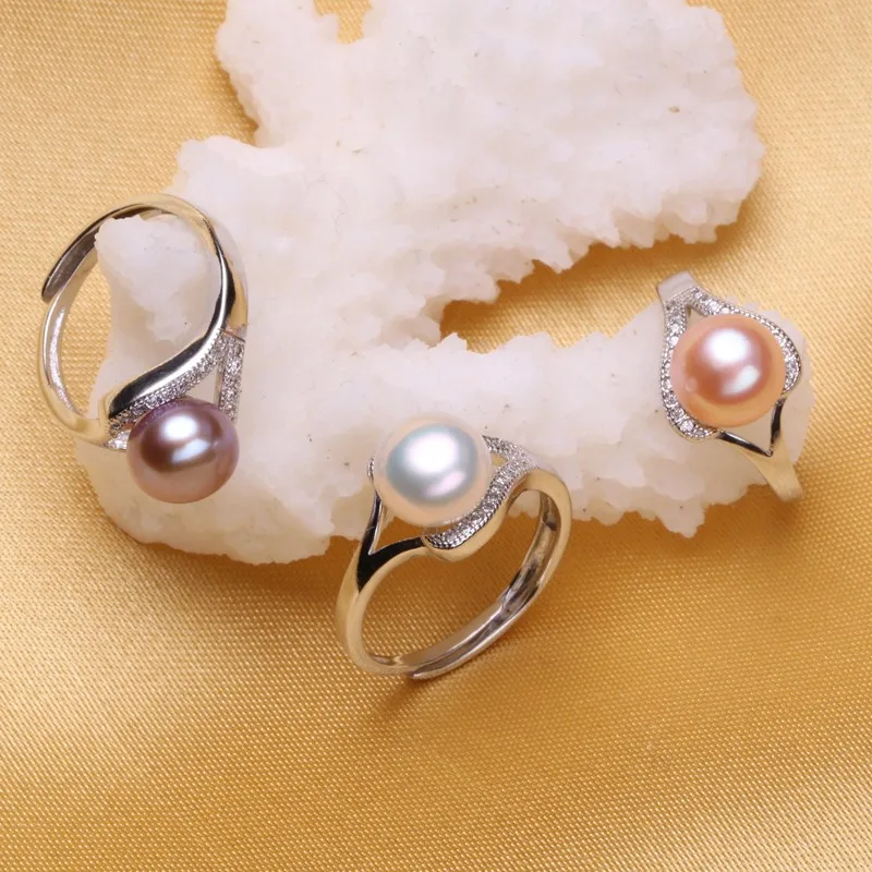 

Pearl Jewelry Natural Freshwater Pearl Rings For Women Zircon Rings Fashion Wedding Party Accessories Gifts Promotions new