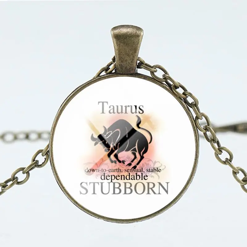 Join.Y New Fashion Galaxy 12 Constellation Design Zodiac Sign Horoscope Astrology Pendant Necklace For Women Men Glass Cabochon | Украшения