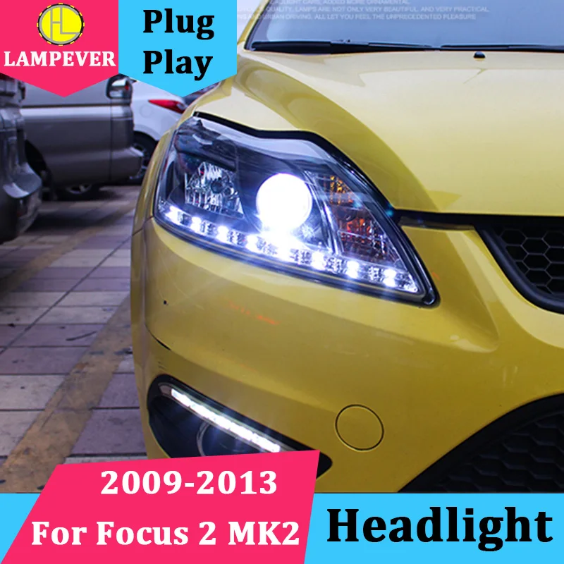 1 комплект автомобиля передняя фара для Ford Focus 2 головной светильник MK2 год 2009-2013