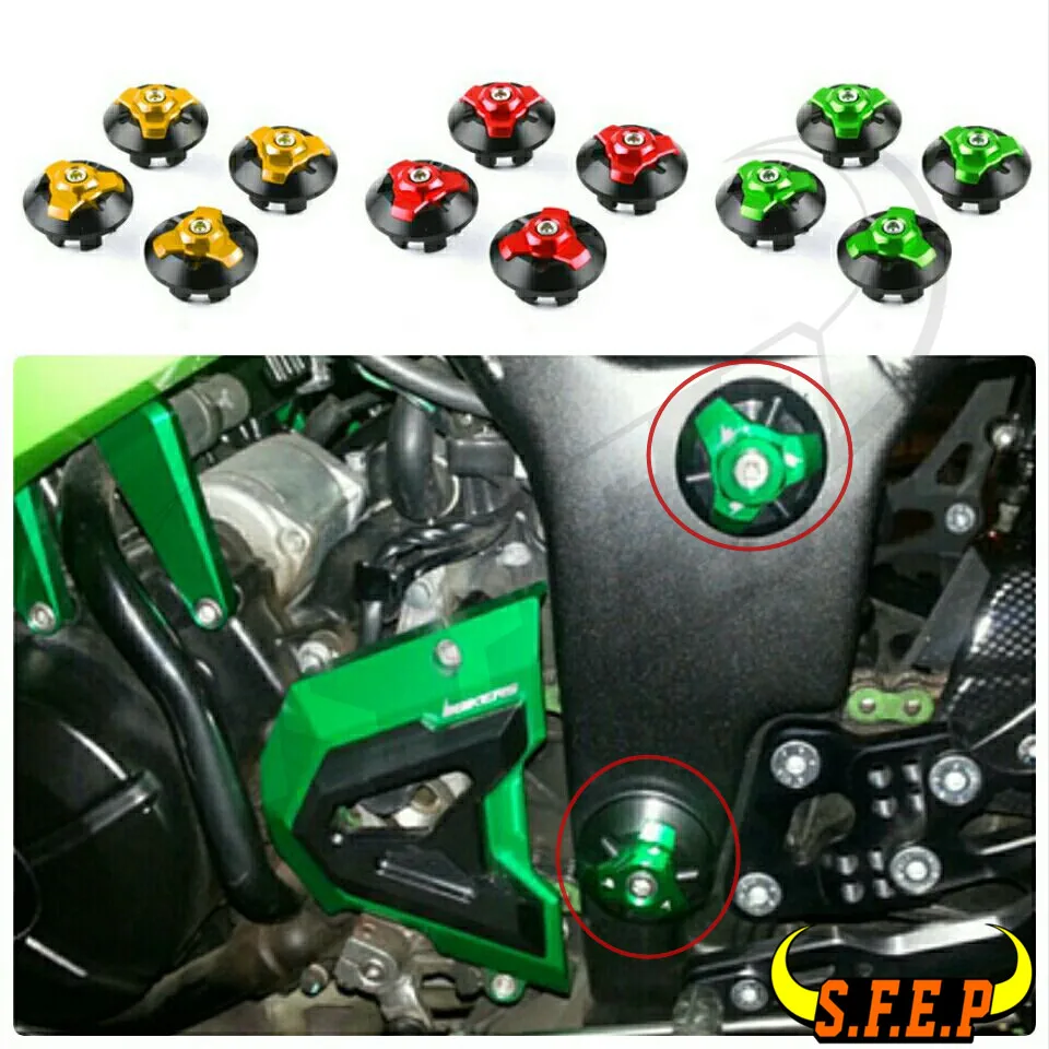 Крышка отверстия для алюминиевой рамы мотоцикла CNC Kawasaki Ninja250R Ninja300R Z250SL Z300 и Yamaha YZF