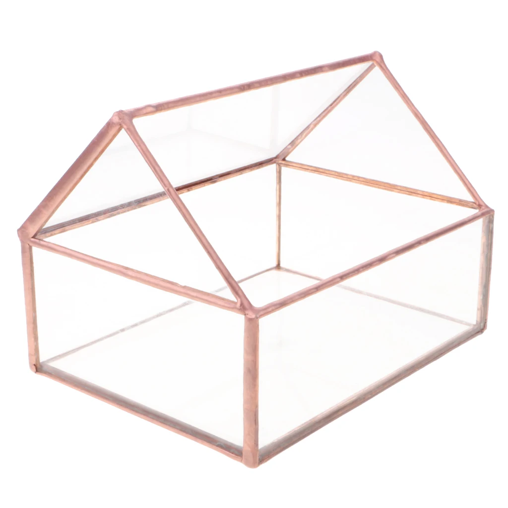 Glass House Terrarium Container Geometric Succulent Planter Wedding Card Box Decor | Дом и сад