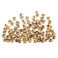 golden 4mm 100pc austria crystal bicone beads 5301 loose beads jewelry decoration s 38