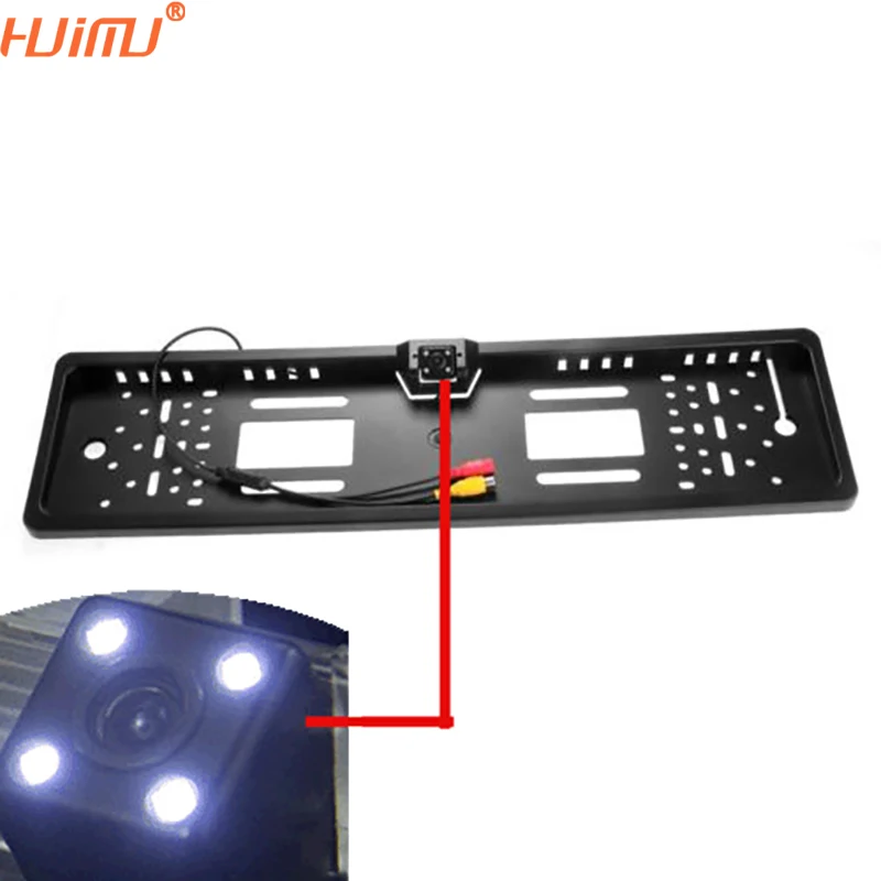 CCD with lEDS Для SONY CCD HD Автомобильная камера заднего вида универсальная камера заднего вида Европейская Рамка номерного знака ночное видение со светодиодами камера - Название цвета: CCD with lEDS