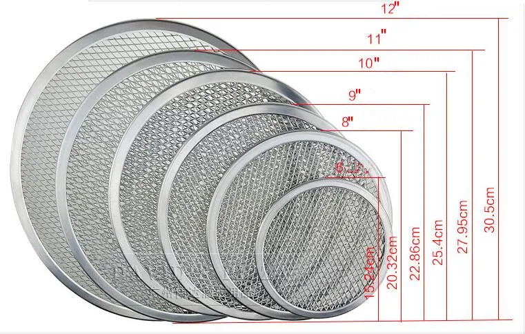 Высокое качество 12 &quotТолстая алюминиевая сетка для пиццы экран Лоток Для