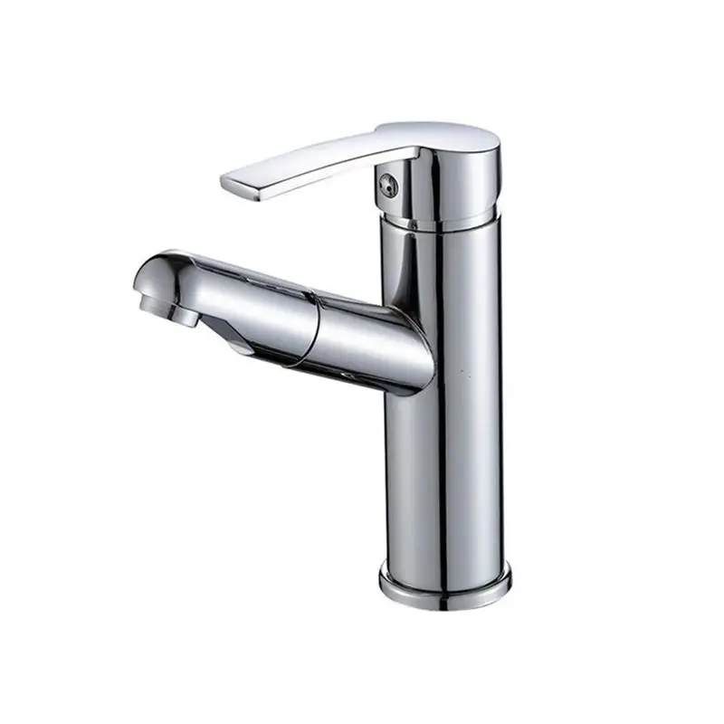 Basin Water Tap Cold And Hot Single Hole Faucet Durable Sink Pull Out Mixer Swivel Copper Home Accessories | Обустройство дома