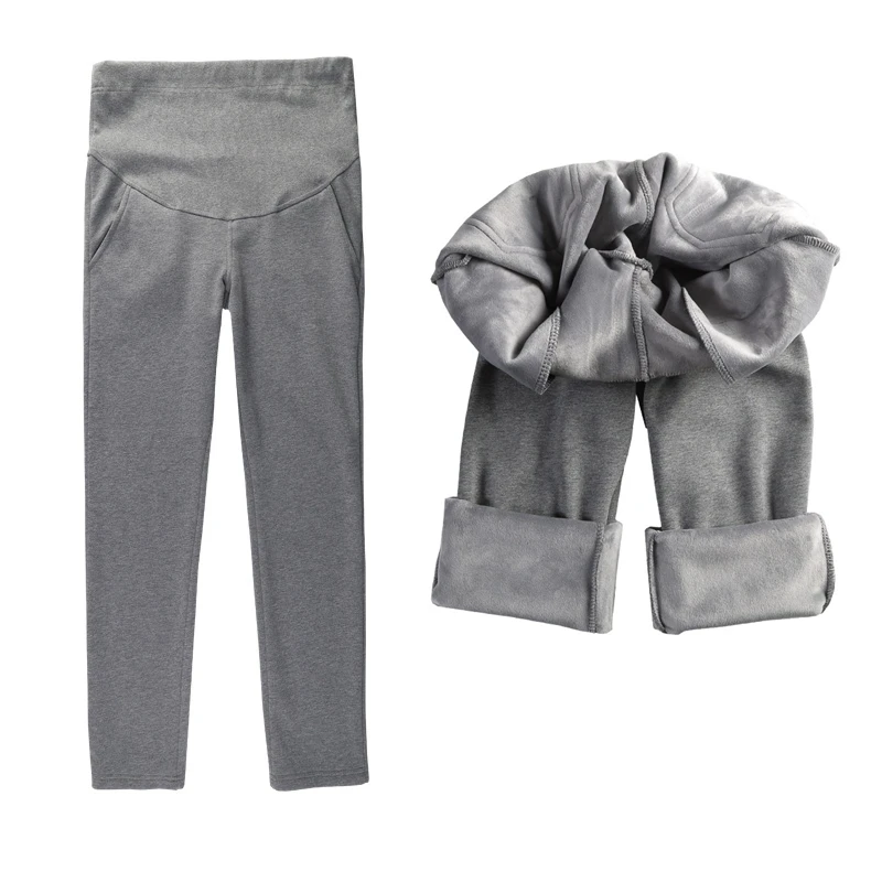 

Large size pregnant women winter pants plus velvet loose pregnant women sweatpants Pregnant women's clothes Pregnant clothes