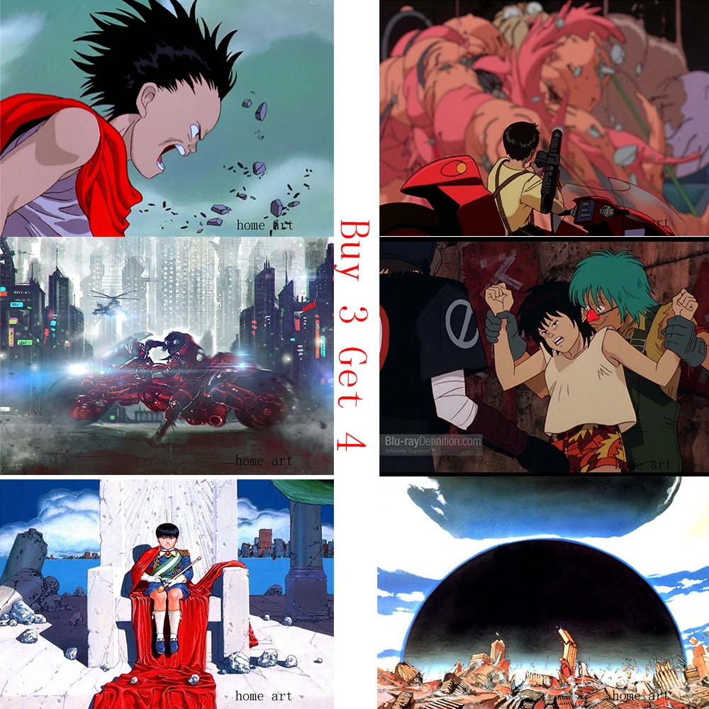 Мультяшный плакат japonesa moive Akira прозрачные наклейки на стену украшение для дома