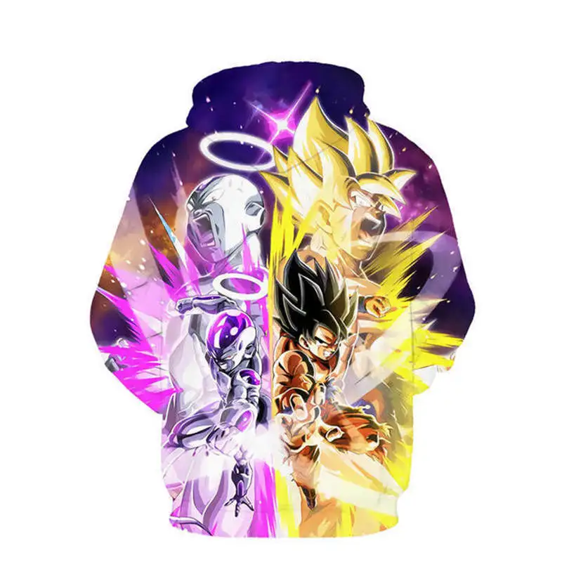 Аниме Жемчуг дракона Толстовка мужской 3D толстовки Супер Saiya Vegeta дети Гоку