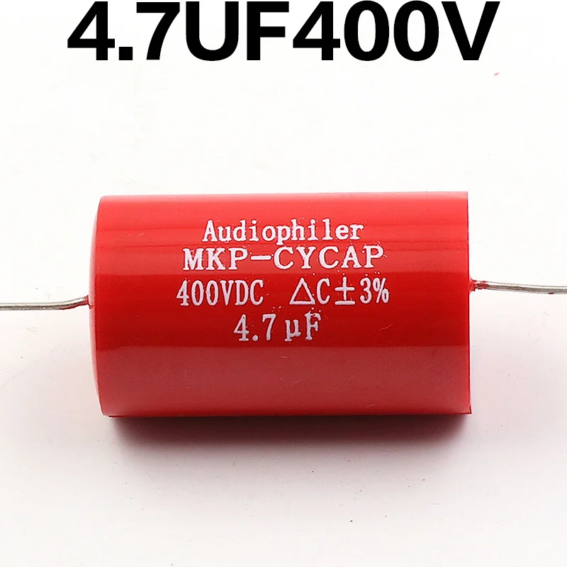 4.7UF-400V PAPRI 10 шт. Audiophiler Осевая MKP Аудио Класс конденсатор с алюминиевой крышкой, 0,47-25 мкФ 400VDC для HIFI DIY частоты постоянной ёмкости, универсальный конденсатор гитарный усилитель - Цвет: 4.7UF-400V