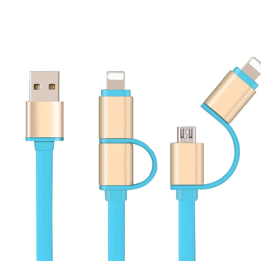 Дело hotgo 2 в 1 USB кабель для молнии IPhone X 8 7 SE Micro Android Зарядное устройство данных