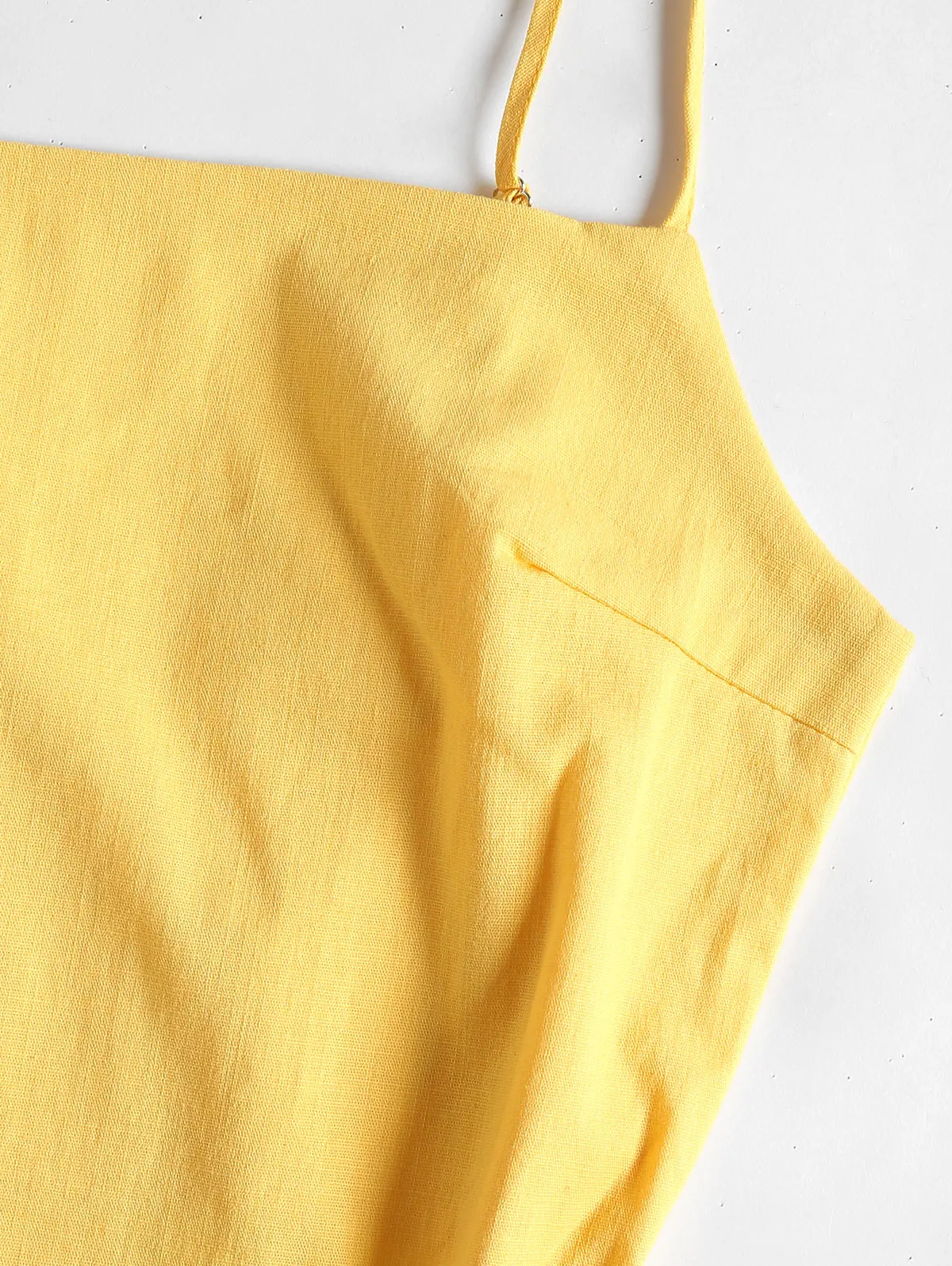 ZAFUL Узловатое Вырезное Мини Платье Лето Повседневный Тонкий Ремень Хлопок Слип