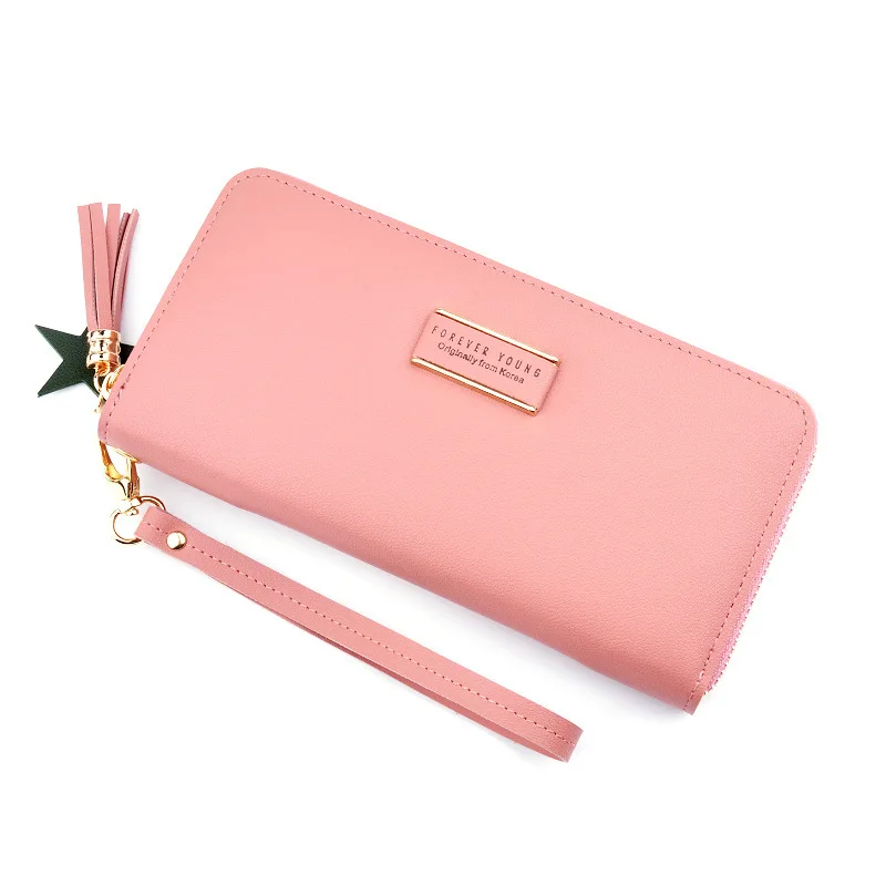 Ms. Han edition hand purse the new 2019 female students tassel zipper multifunctional long large wallet bag | Багаж и сумки