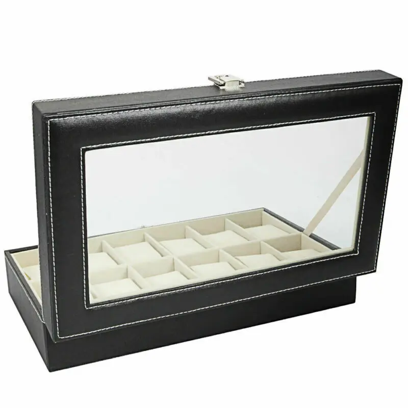 1Pcs 3/6/12 Luxury Watch Box Jewelry Storage Organizer storage display box for Rings Bracelet Display Holder Case | Дом и сад