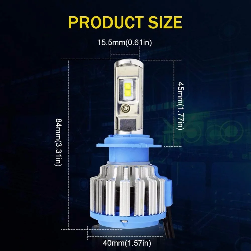 Пара Turbo 55 Вт H4 H7 Led автомобилей головной светильник W/США Cree чип H8 H9 H11 H1 9005 9006 DRL
