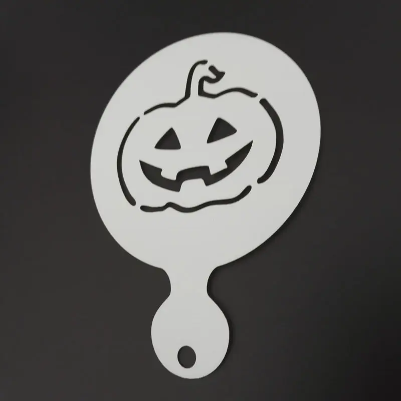 

4pcs/set Halloween Coffee Stencils Cookie Latte Cappuccino Plastic Template Painting Mold Coffee Decoration
