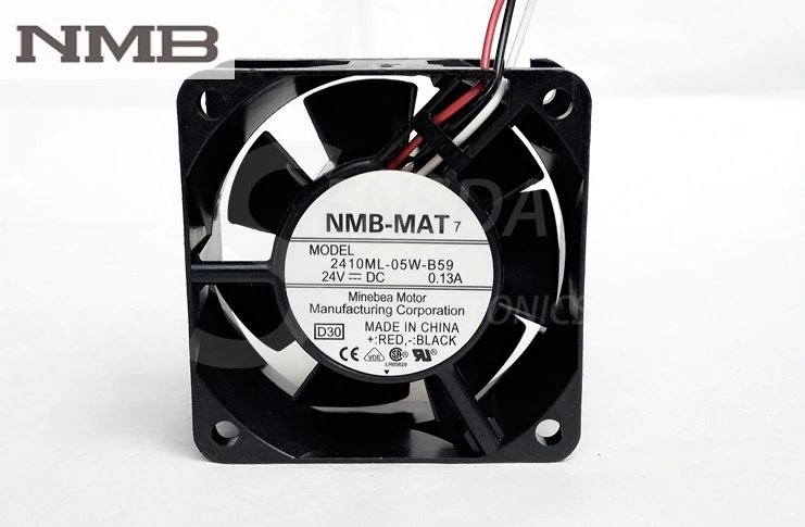 For NMB 2410ML-05W-B59 DC 24V 0.13A 6025 60x60x25mm 6cm 60mm server inverter axial cooler blower cooling fans