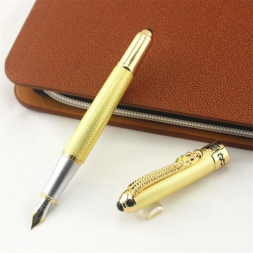 Jinhao1000 авторучка Дракон Роскошные чернильные ручки высокое качество гальваническое покрытие Caneta Tinteiro Stylo Plume металлическая ручка кончик офисный подарок
